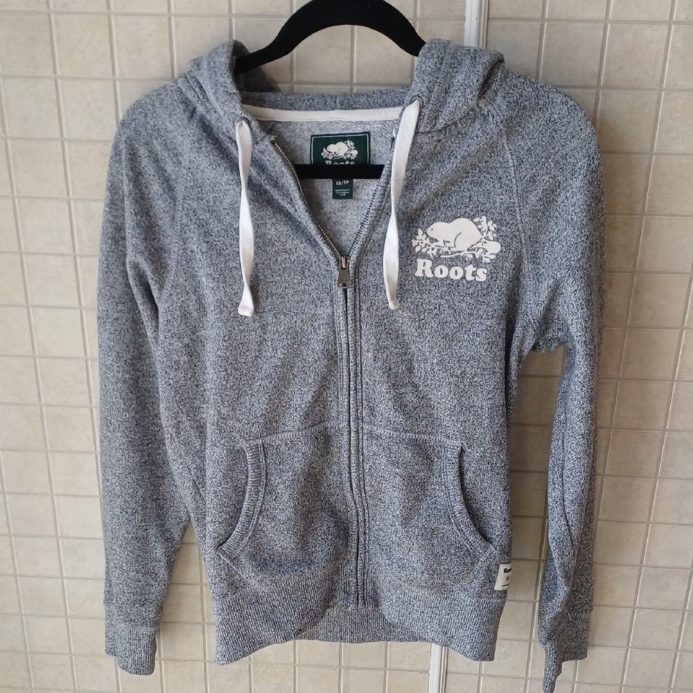 Roots Grey Zip Up Hoodie